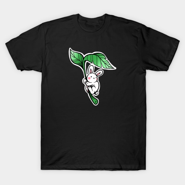 Bunny floating away T-Shirt by Blanche Draw